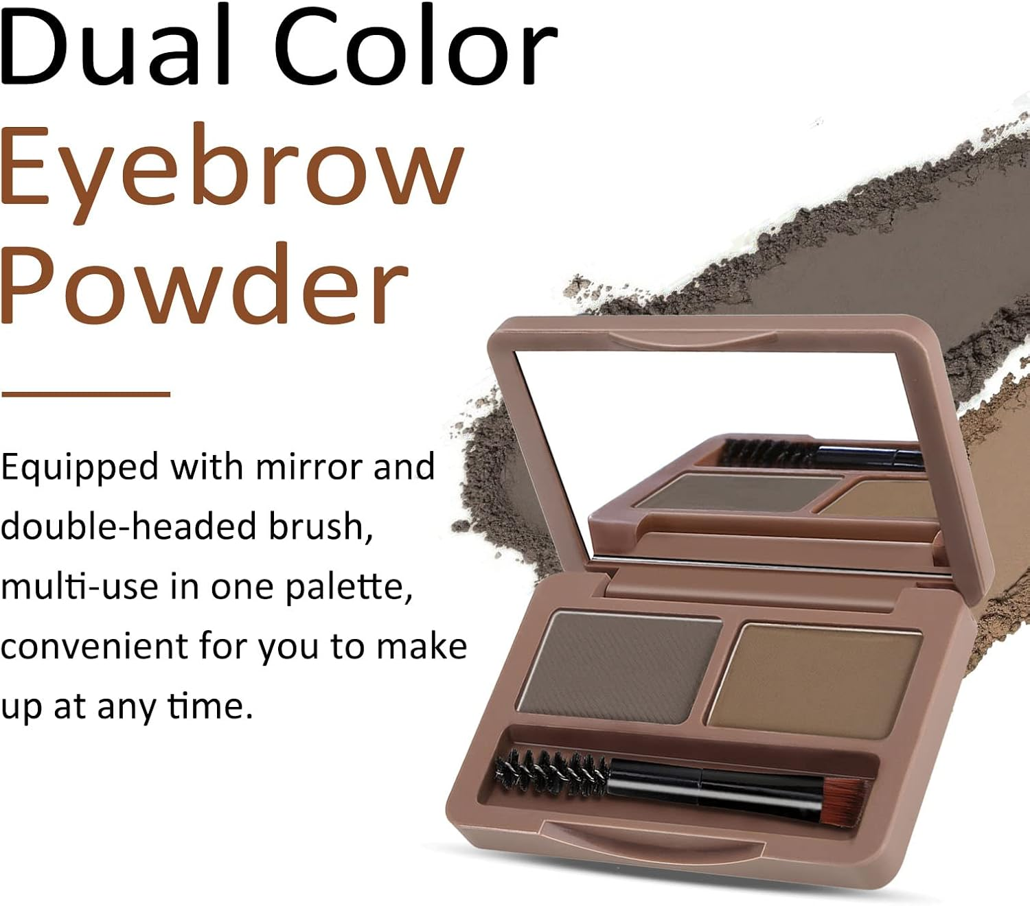 Boobeen Eyebrow Powder, 2-color Eyebrow Palette Makeup to Enhance & Define Br... - Picture 5 of 14