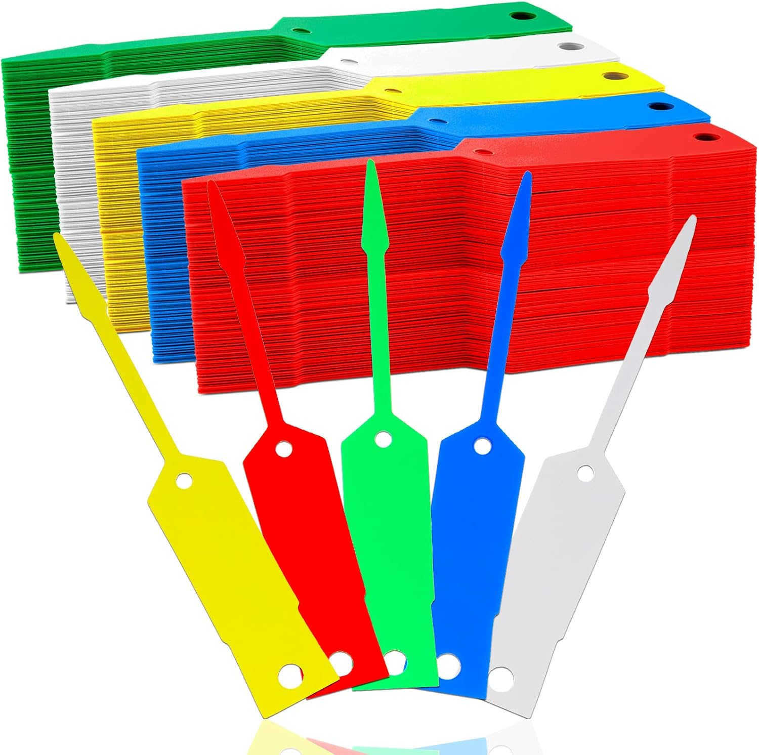 1000 Pieces Self Lock Arrow ID Key Tags Car Parts Tags Key Ring Repair Labels for Office Automotive Shop Supplies(4 1/2'' X 3/4