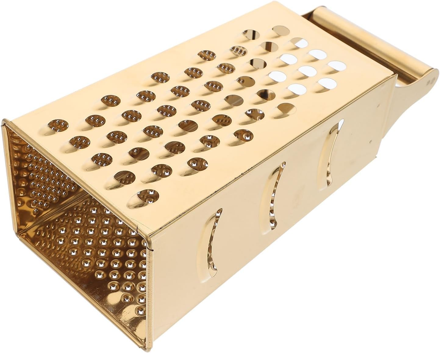 Box Grater Stainless Steel Kitchen Utensils for Cheese Shredder Vegetable Chopper Potato Grater Cooking Slicer Garlic Ginger Onion Grating Golden