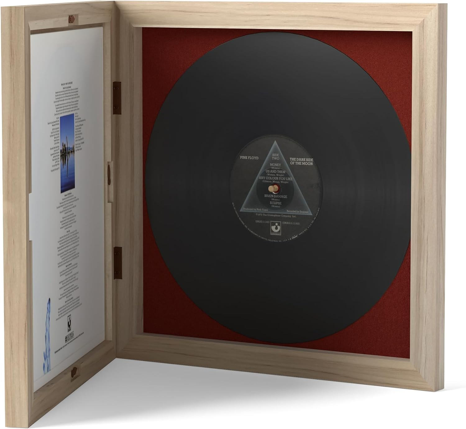 Vinyl Record Frame with Front Cover for Album Cover Display and Vinyl Display - Wall Display for 7 to 12 Inch LP - Natural