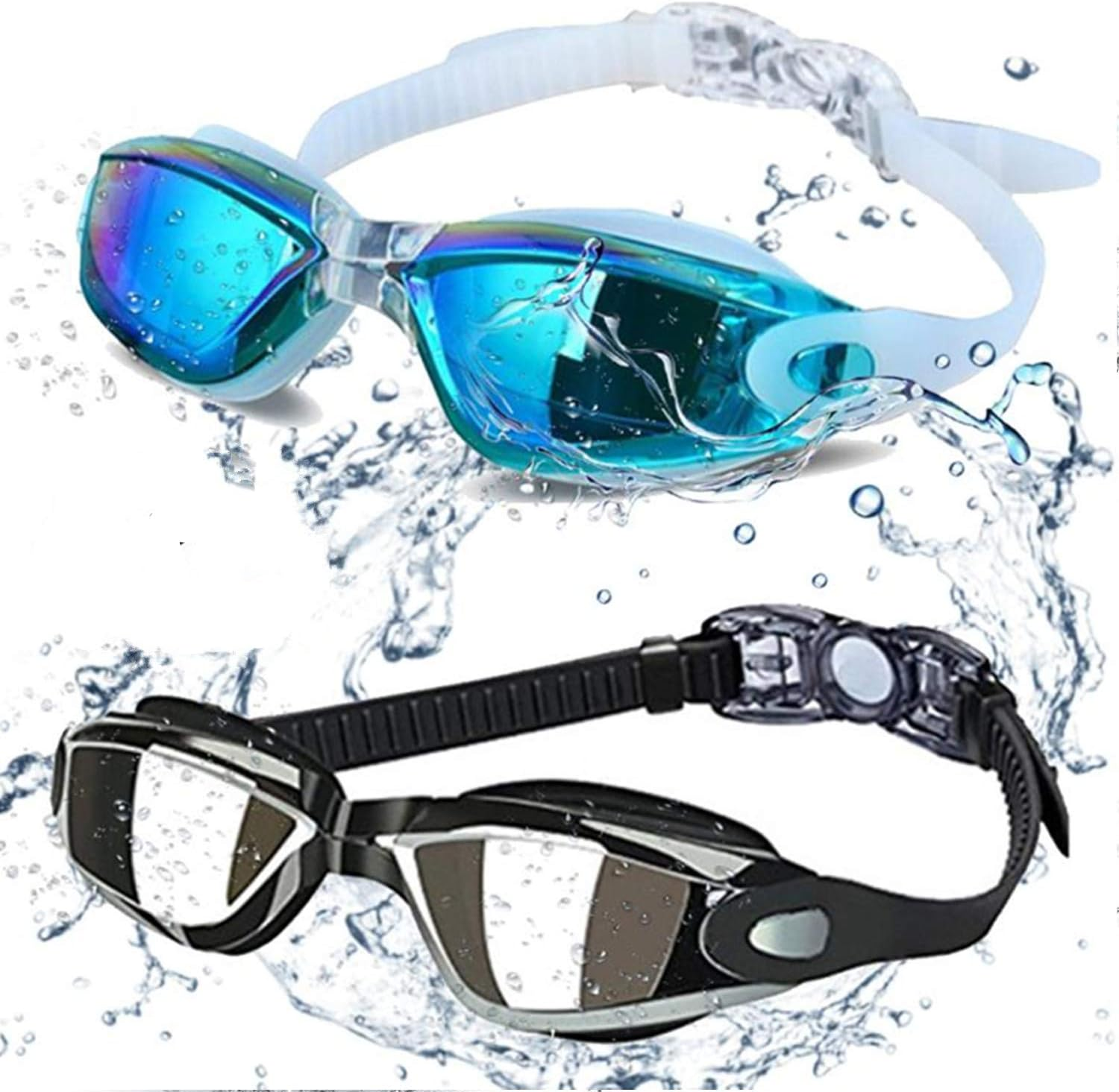 Kids Swim Goggles 2 Pack Swimming Goggles Anti Fog No Leaking For Adult Women Men Youth Water Sports Goggles Swimming Adult