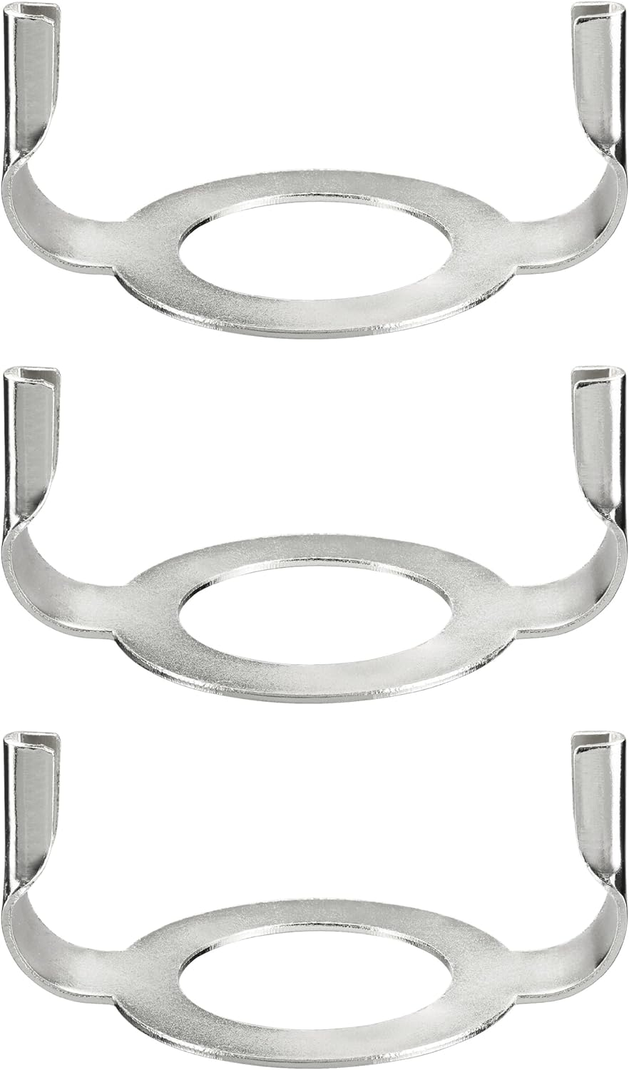 Aspen Creative 21323-33, Slip Uno Adapter Harp Converter Lamp Shade, Uno Euro Fitter 36Mm, Nickel Plated/3 Pack