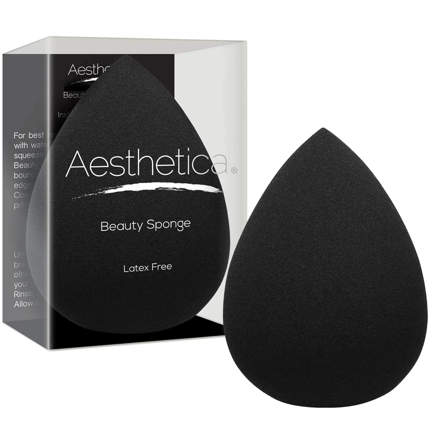 Cosmetics Beauty Sponge Blender - Latex Free and Vegan Makeup Sponge Blender - For Powder, Cream or Liquid Application - One Piece Make Up Sponge