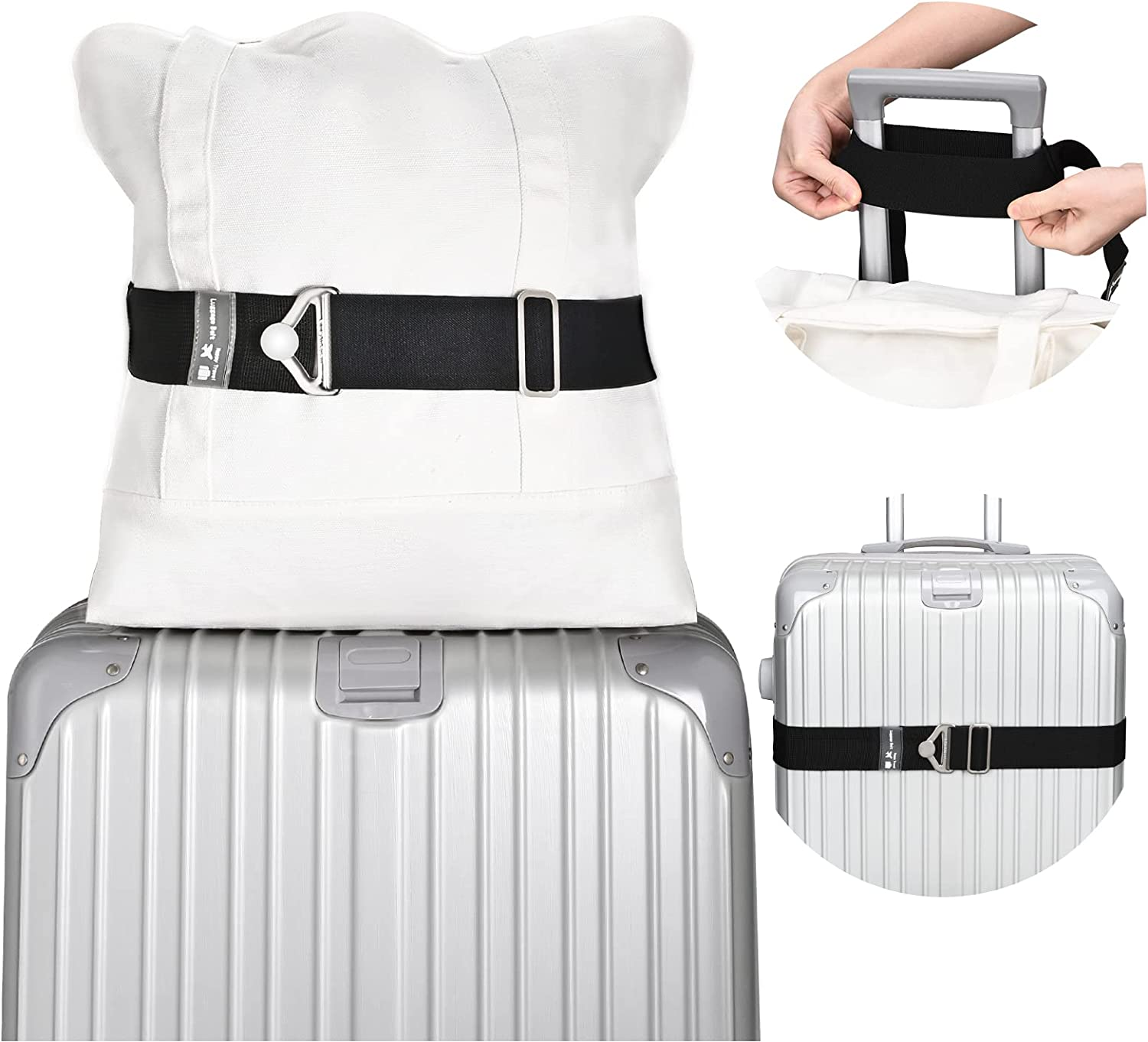 2-In-1 Travel Belt Luggage Straps over Handle for Carry on Bag