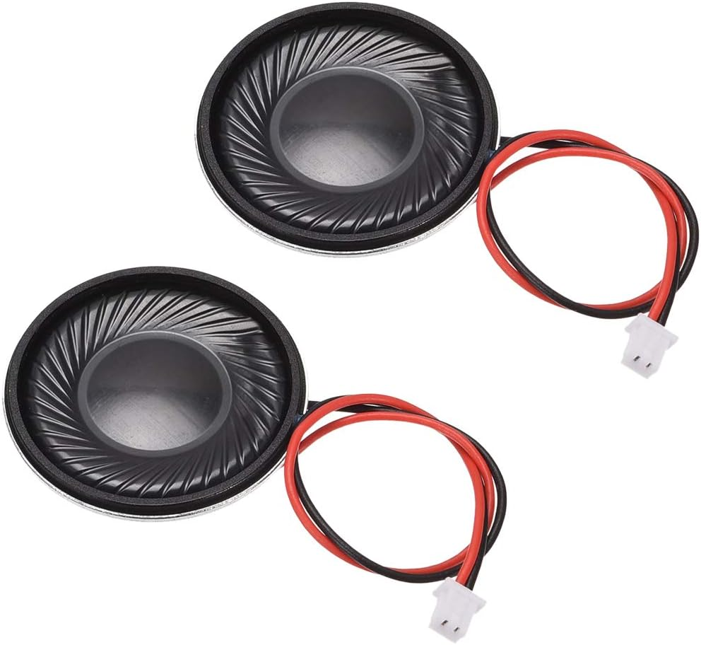 1W 8 Ohm DIY Magnetic Speaker 28Mm round Shape Replacement Loudspeaker with Ph2.0/1.25Mm-2P Terminal Line for Electronic 2Pcs