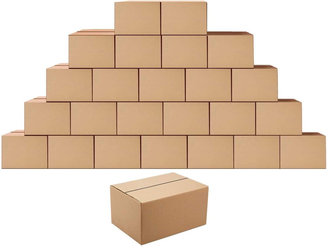 Shipping Boxes Mailers 8X6X4 Inches Corrugated Cardboard Small Packing Kraft Mo