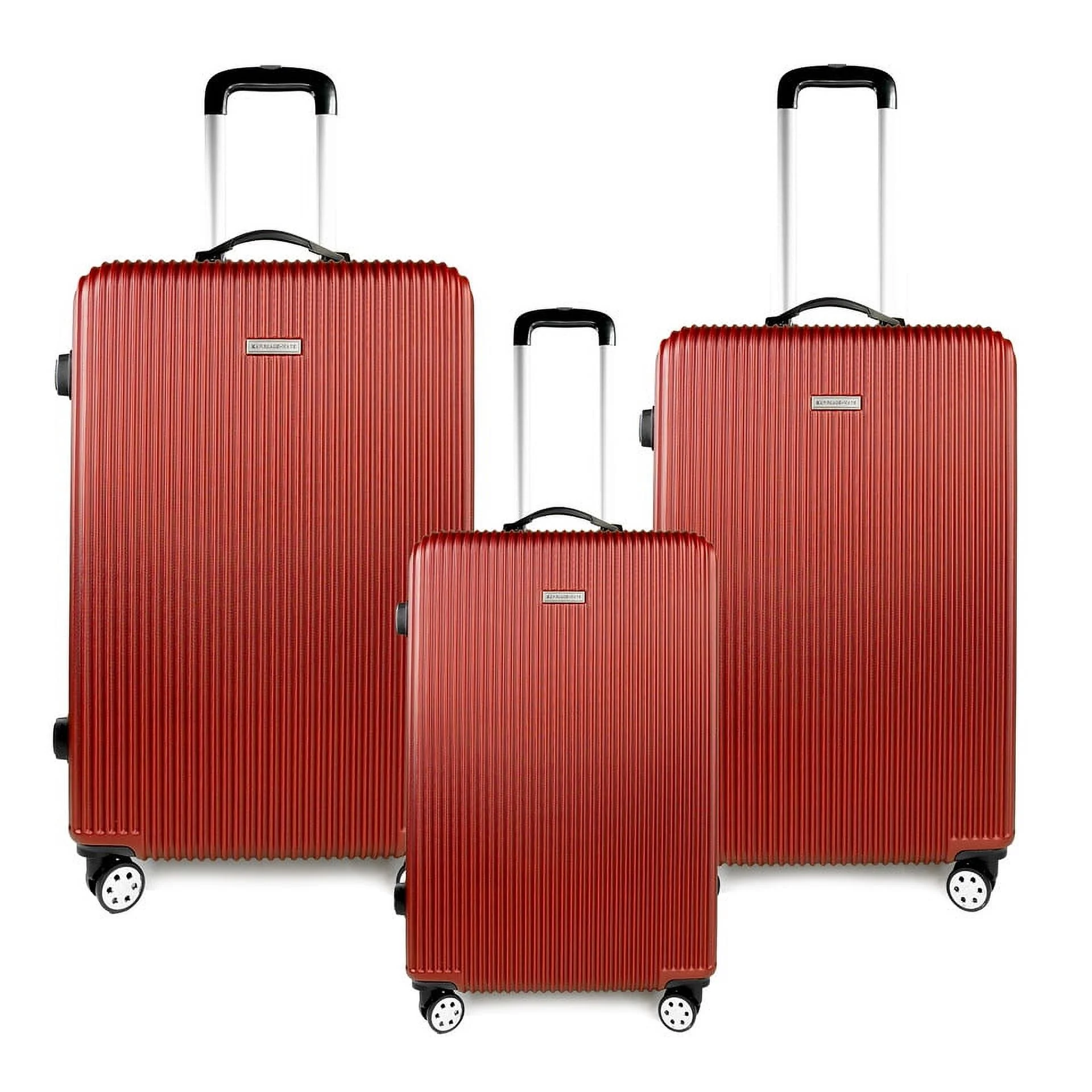 3pcs Luggage Set Expandable Hard Sided Travel Suitcases Lightweight Red