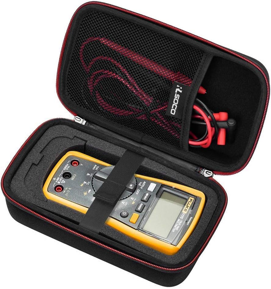 Tasche Für Fluke Multimeter 117/116/115/114/113/103/17B+/175/177/179/87V/88/233 Multimeter Und VOLTCRAFT Vc891/Kaiweets/Peaktech Multimeter (Nur Tasche, Multimeter Ist Nicht Enthalten)-Rote