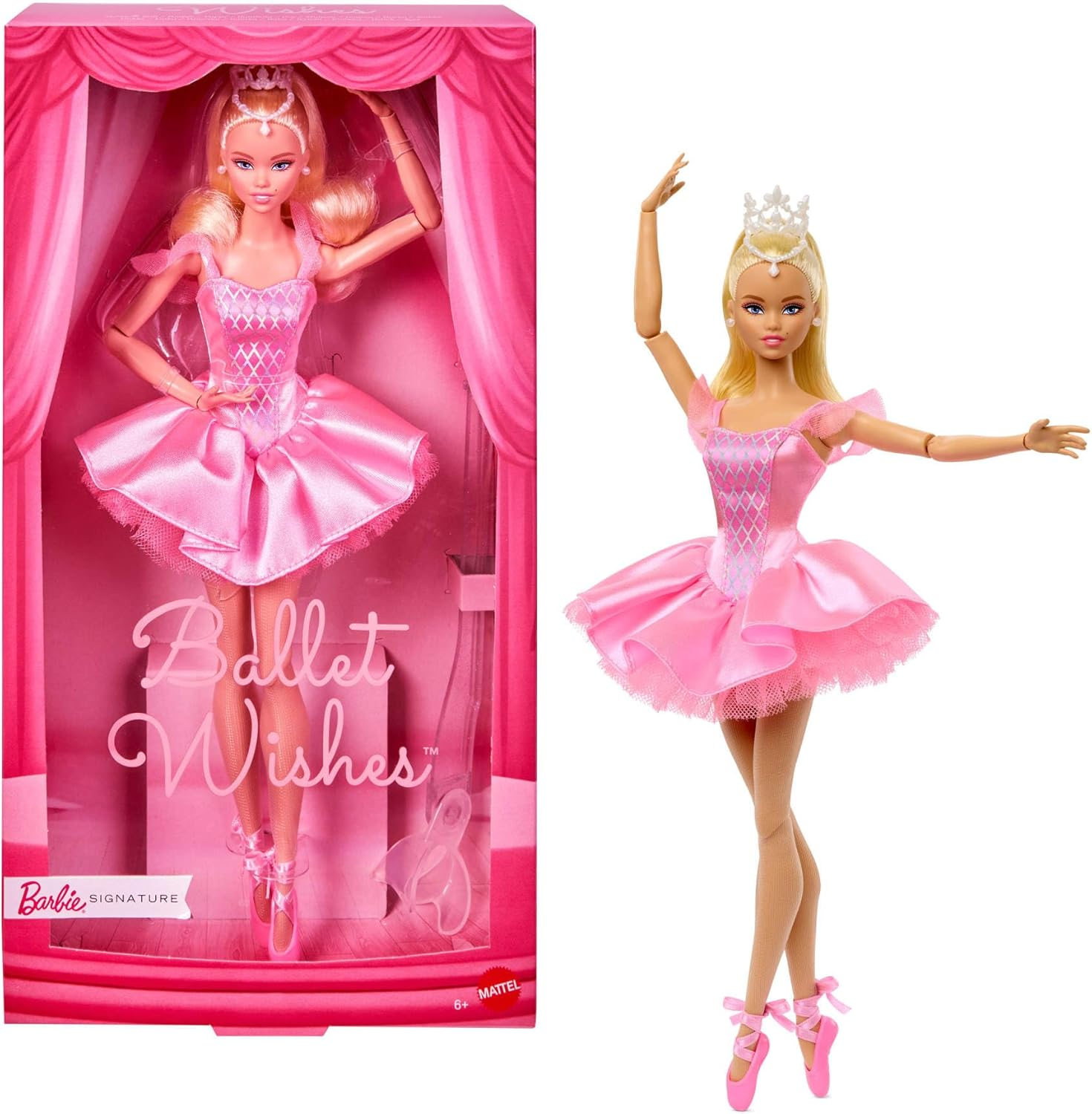Signature Ballet Wishes Doll, Collectible Fashion Doll in Satiny, Pink Tutu with Blonde Hair and Giftable Packaging