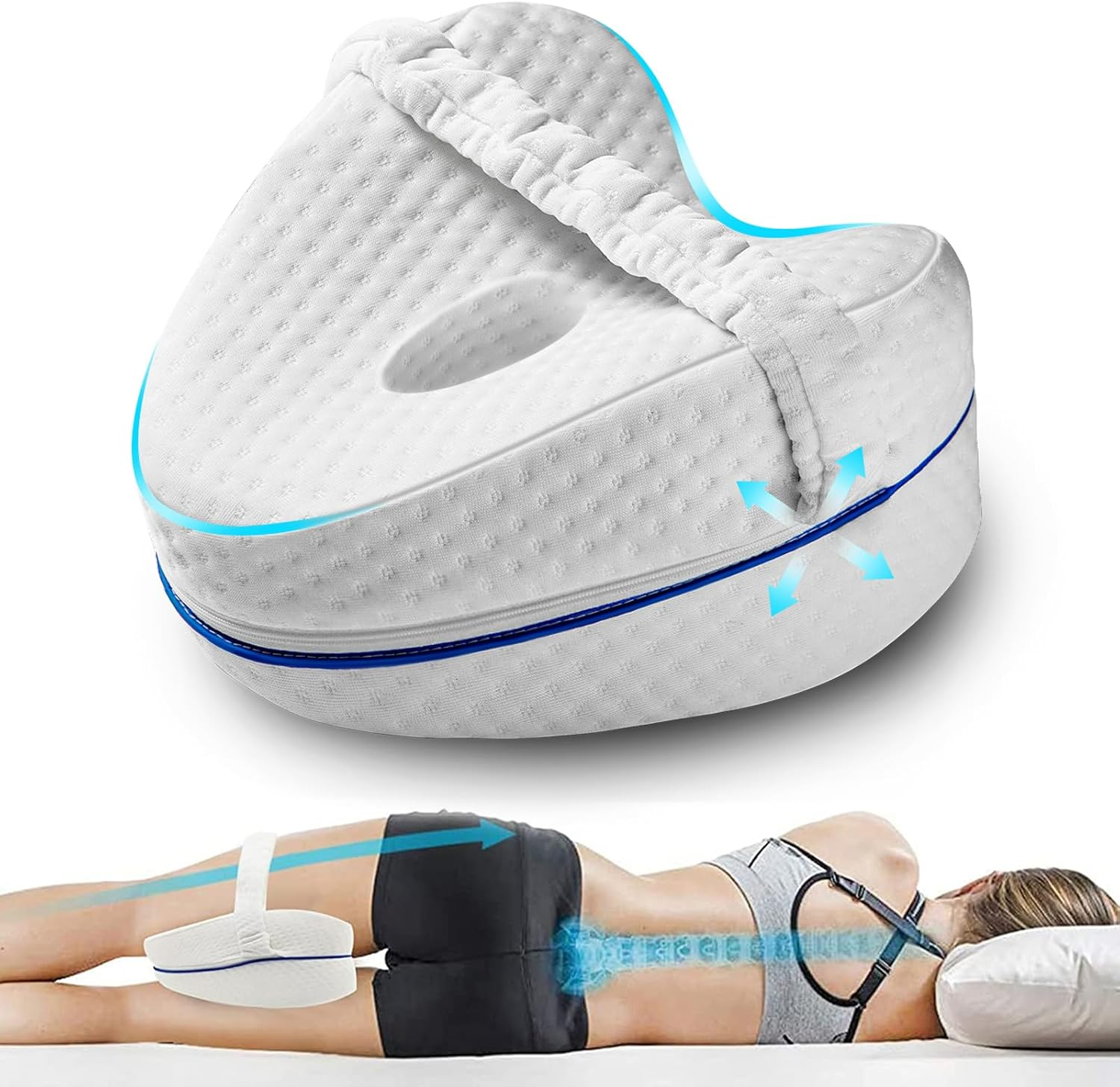 Leg Pillow, Knee Pillow for Side Sleepers, Leg Pillows for Sleeping, Knee Cushion for Sleeping,Suitable for Relieving Leg, Back, Knee Pain