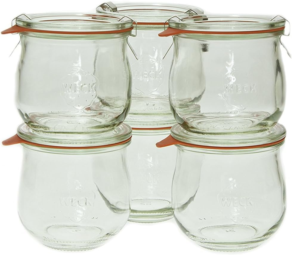 Weck 746 0.36 Liter Tulip Jar, 12.5 Oz - Set of 6