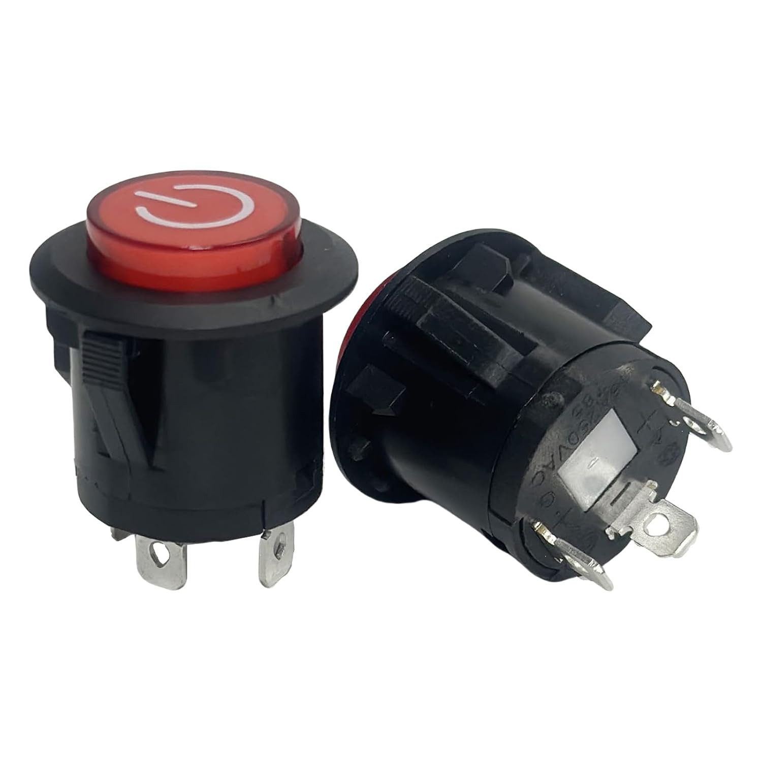 2 Pcs Power Button Switch Push Start Replacement Parts for Ride on Toy Car Electric Power Wheels Trax SUV Truck Accessories