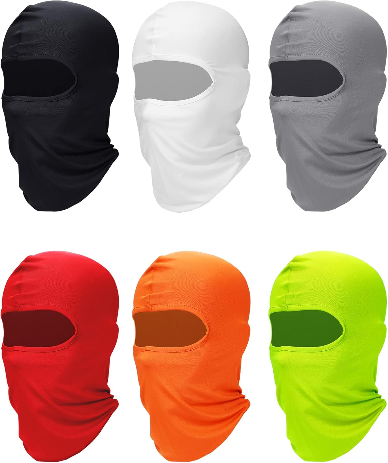6 Pcs Ski Mask Cover Balaclava Full Face Mask Winter Face Cover UV Windproof
