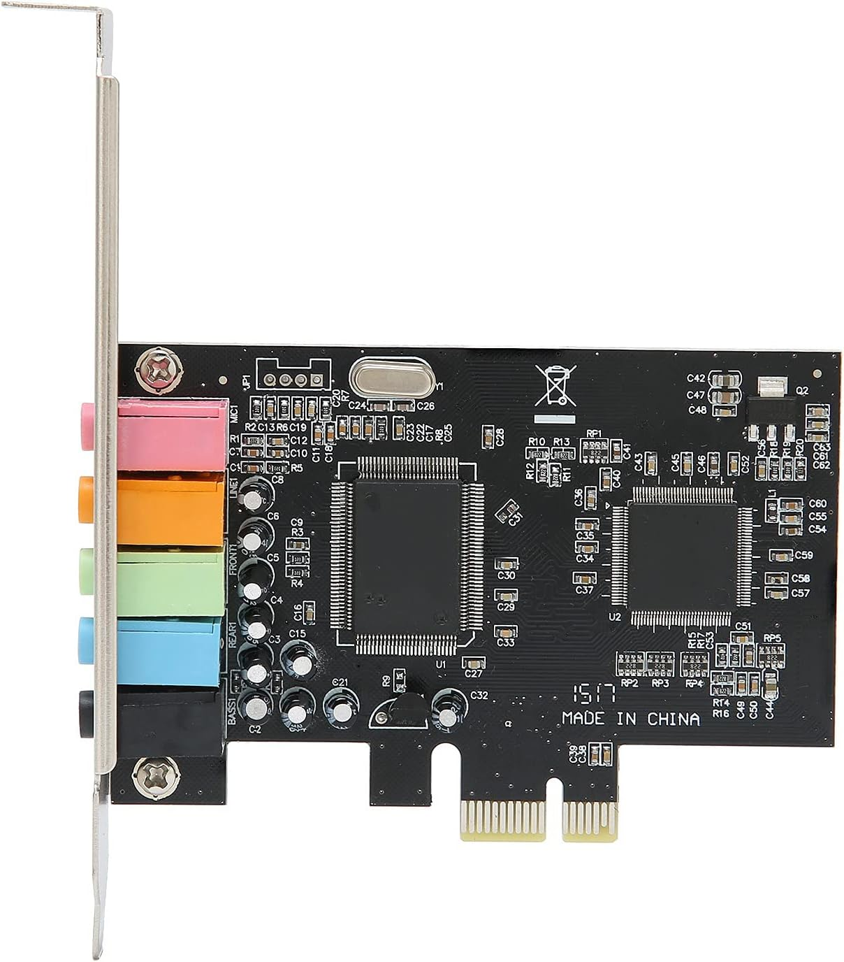 Pcie Sound Card, 5.1 Internal Sound Card for PC 7 /Vista/Xp 32/64 Bit with Low Bracket, 3D Stereo PCI E Audio Card
