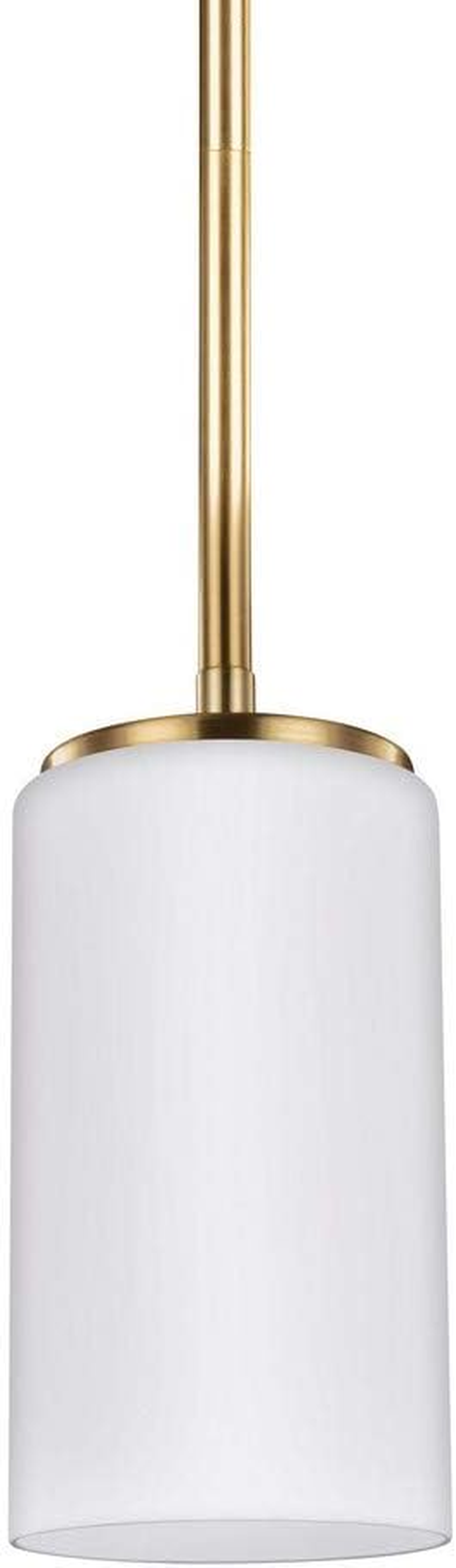 Generation Lighting 6124601-848 Alturas One - Light Mini-Pendant Hanging Modern Fixture, Satin Brass