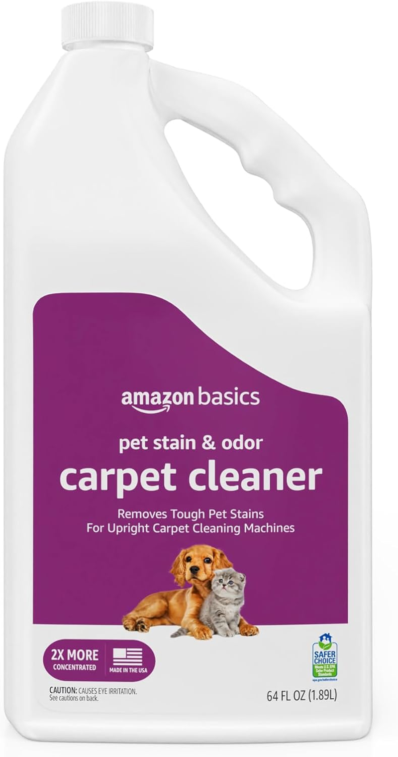 Pet Stain & Odor Remover, Deep Cleaning Carpet Shampoo, Concentrated Formula, Eliminates Odors, Pet-Safe, Fresh Scent, 64 Fl Oz