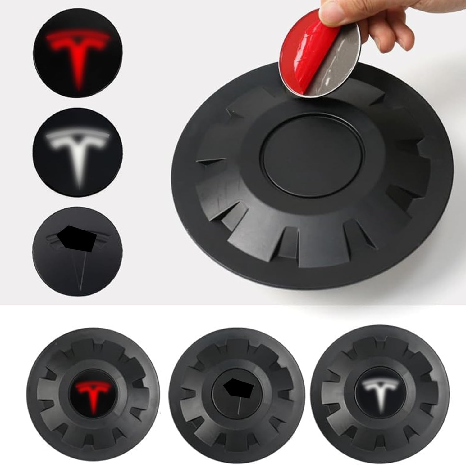 4PCS Wheel Cover Center Caps Sticker for Tesla Model 3 Model Y Emblem Hubcaps... - Picture 6 of 13