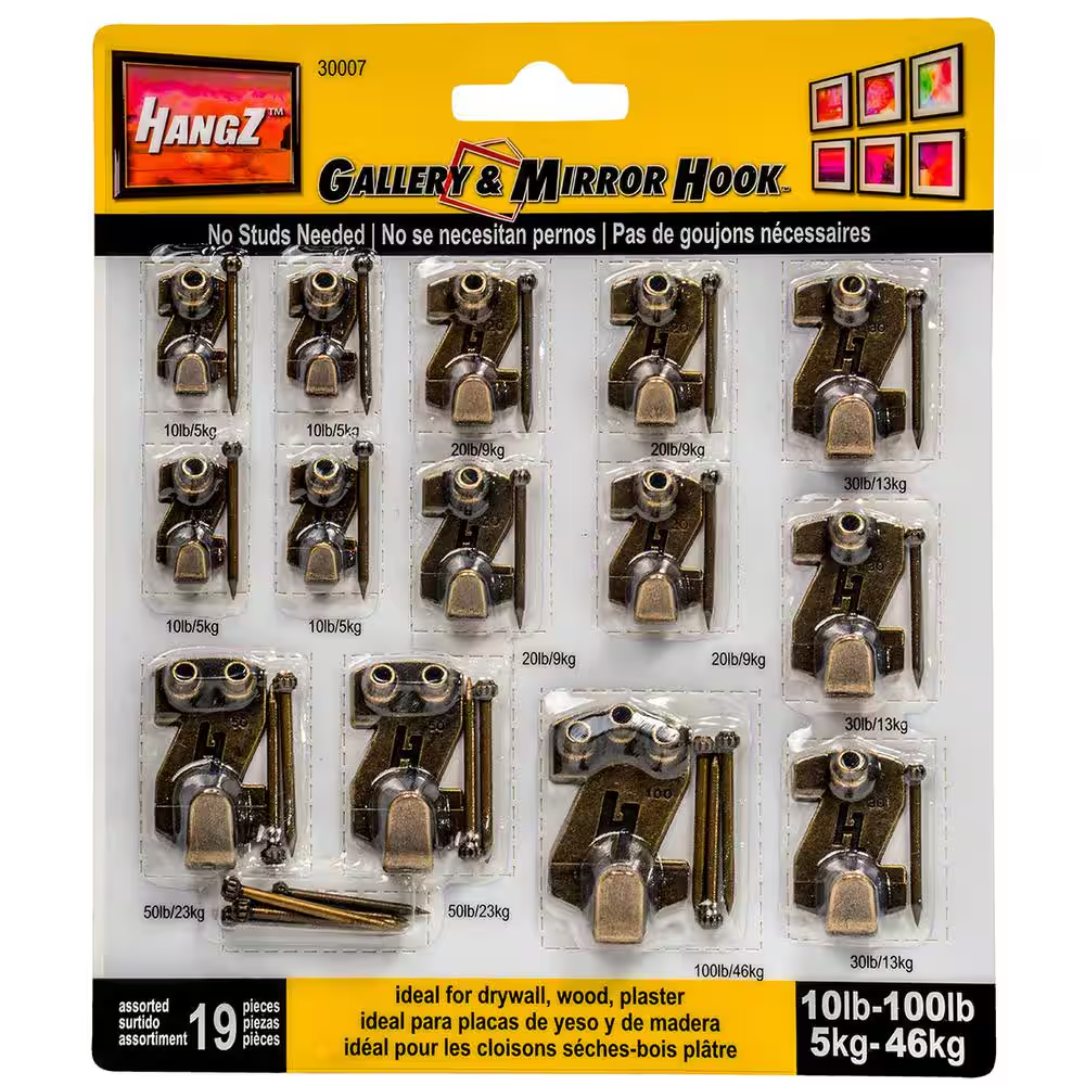 10-100 Lb. Gallery Picture Hooks Value Pack