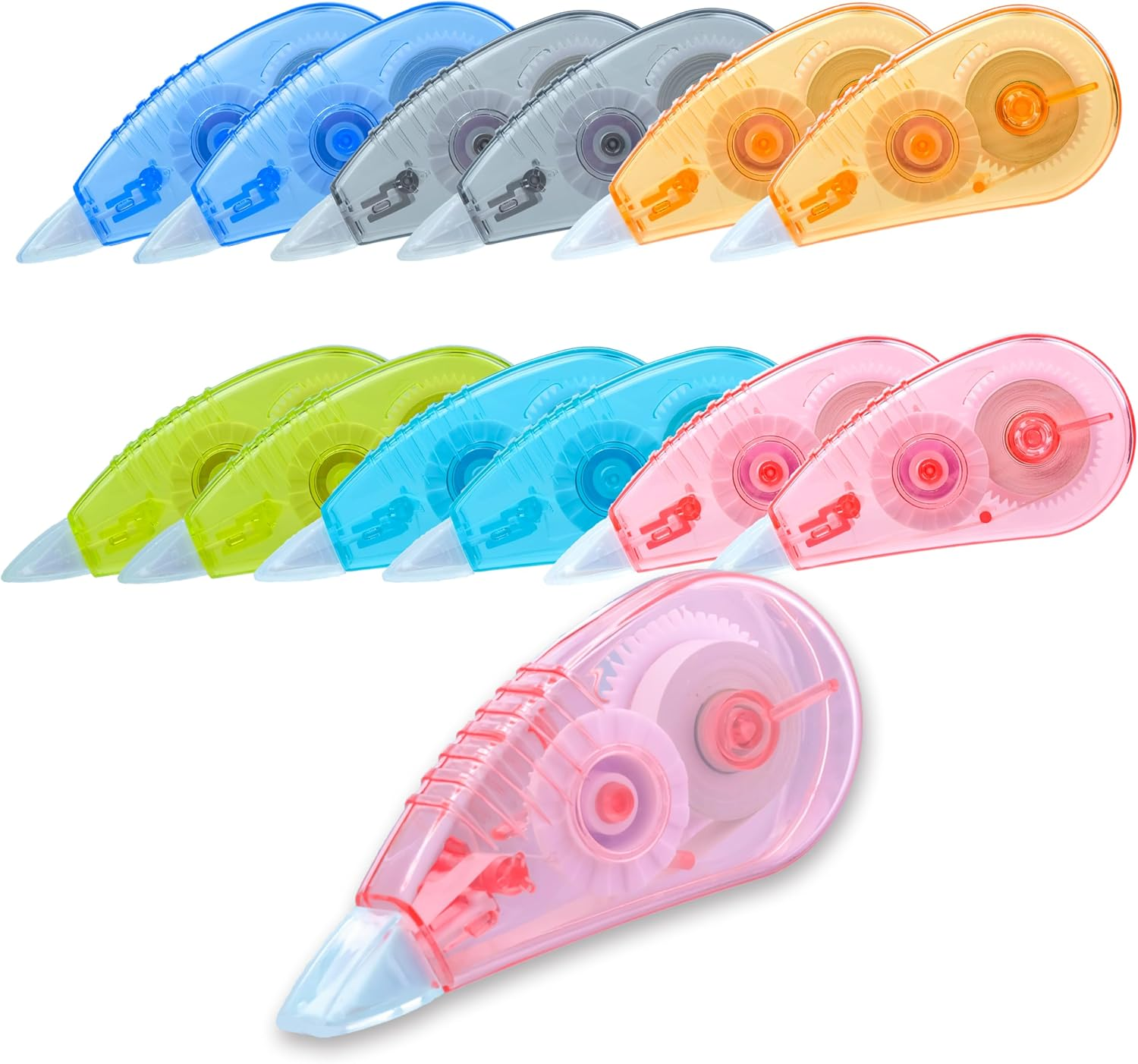 White Correction Tape, 12 Pack, 13.13 Feet Correction Tape for School and Office, Easy to Use Applicator for Instant Corrections