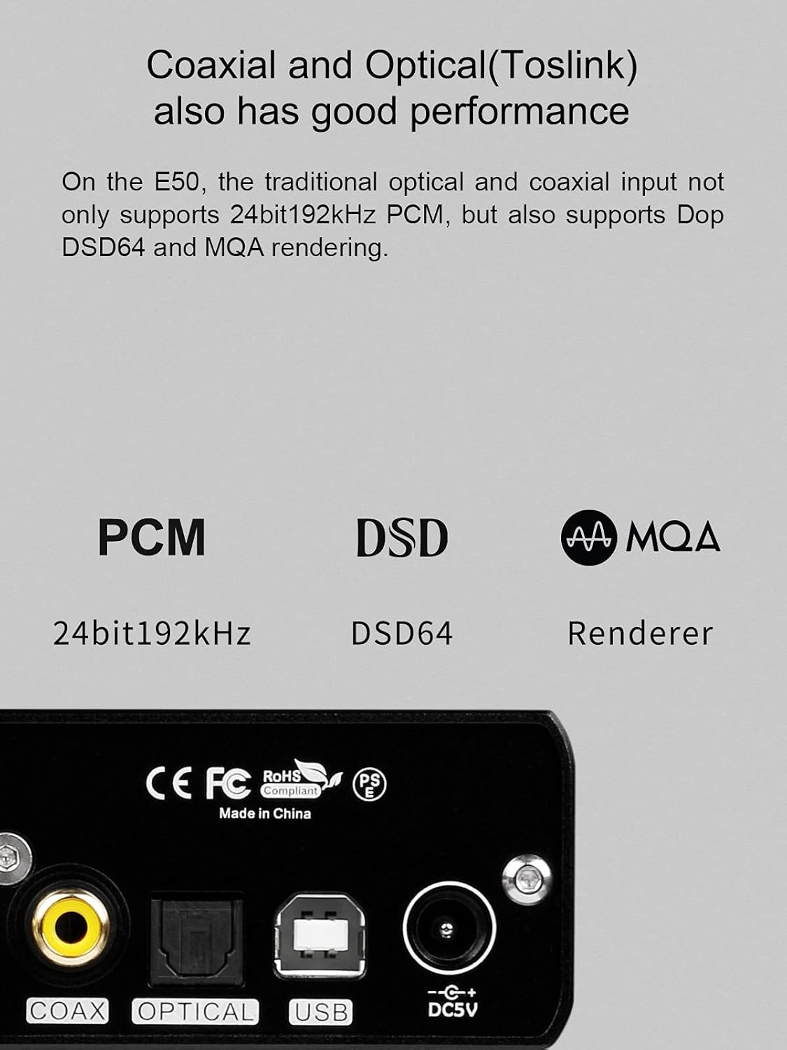 Topping E50 MQA Full DAC ES9068AS XU216 32Bit/768kHz DSD512 PCM768kHz Decoder... - Picture 5 of 13
