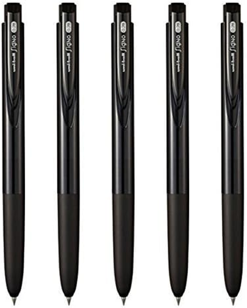 Retractable Gel Ink Pen Ultra Micro Point 0.28Mm Rubber Grip Black Ink New