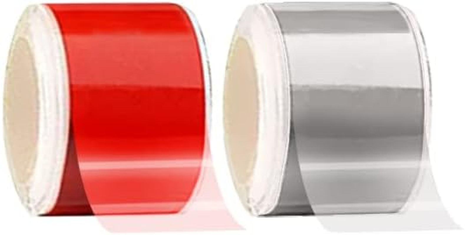 Headlight & Taillight Adhesive Repair Tape 1.8 Inch x 7ft Red and Transparent 2-Roll Pack