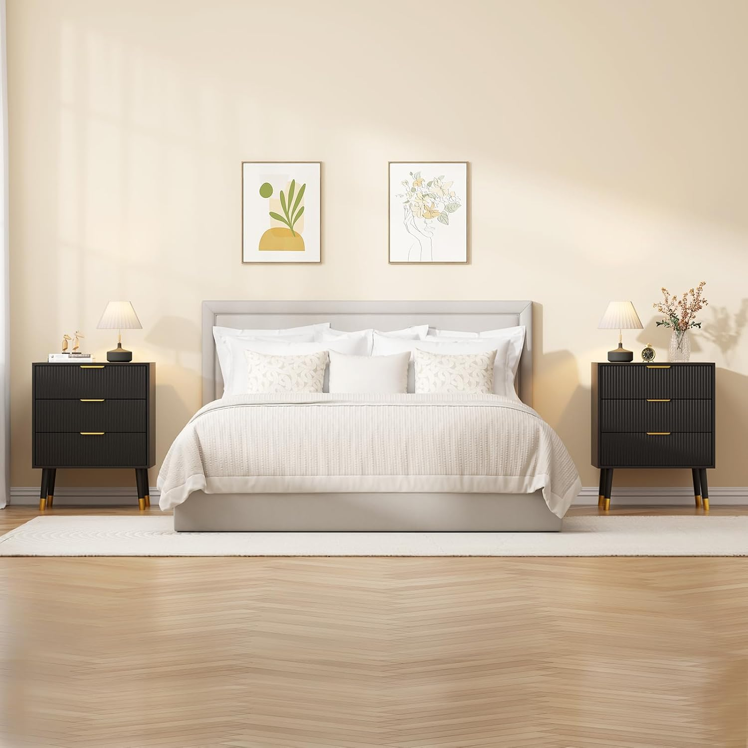 black prom dress with gold lace Evon Black/Gold Bedroom Set B7550 – Harwin Furniture main image 0