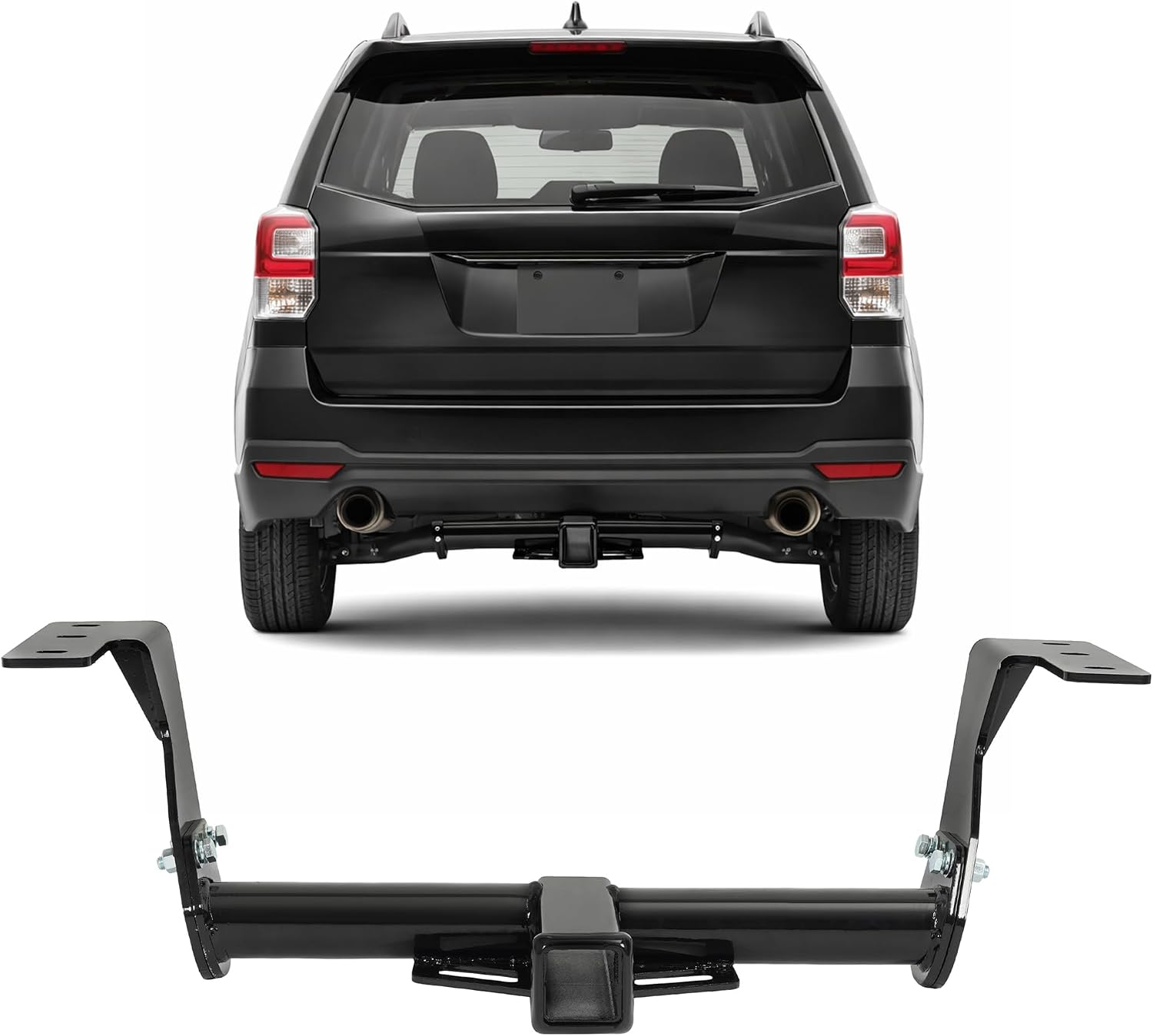 2" Class 3 Trailer Tow Hitch Receiver Compatible with 2014-2018 Subaru Forester Rear Trailer Hitch Steel Powder Coated