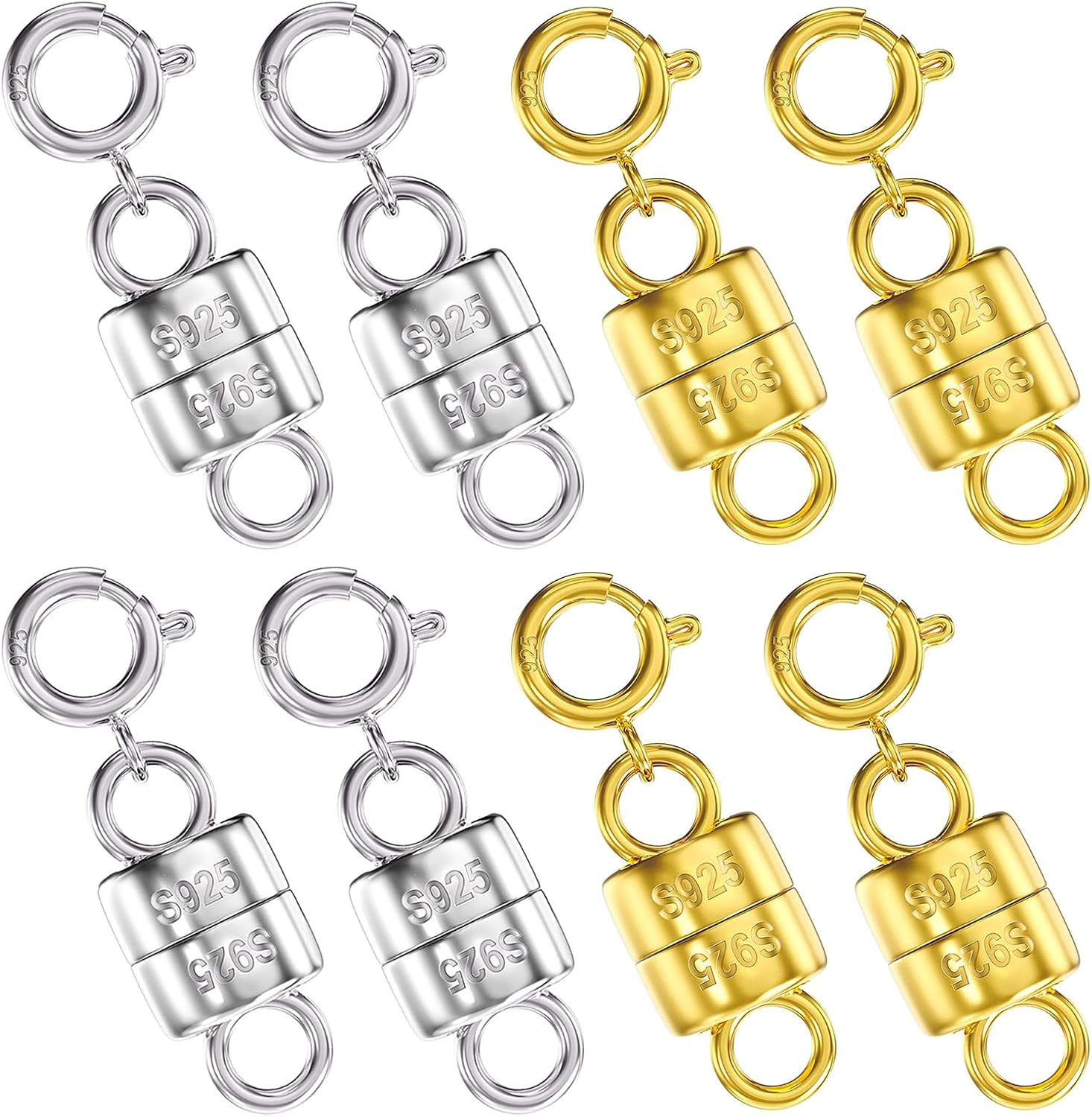 Qulltk 925 Sterling Silver Magnetic Necklace Clasps and Closures,Mini Bracele... - Picture 11 of 18