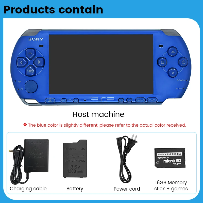 Original Sony Psp 3000 Handheld Game Console (PSP-3006) PSP3000 Game Console+(Free Games)