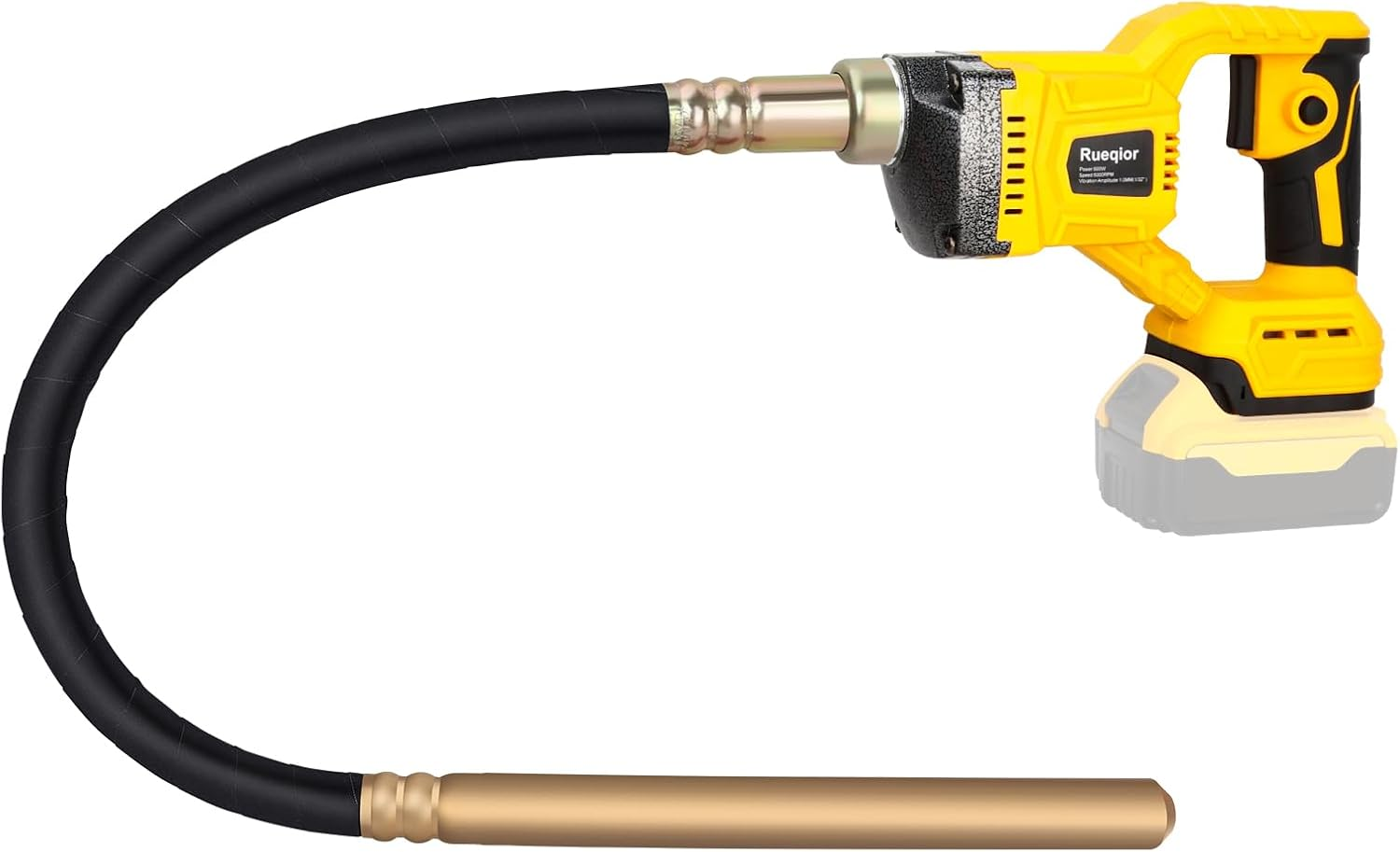 Handheld Concrete Vibrating Tool Compatible with Dewalt 20V Battery, 600W Cordless Concrete Vibrator with 3.8FT Shaft Rod 5,500VPM Portable Pencil Cement Vibrarator Remove Air Bubble(No Battery)