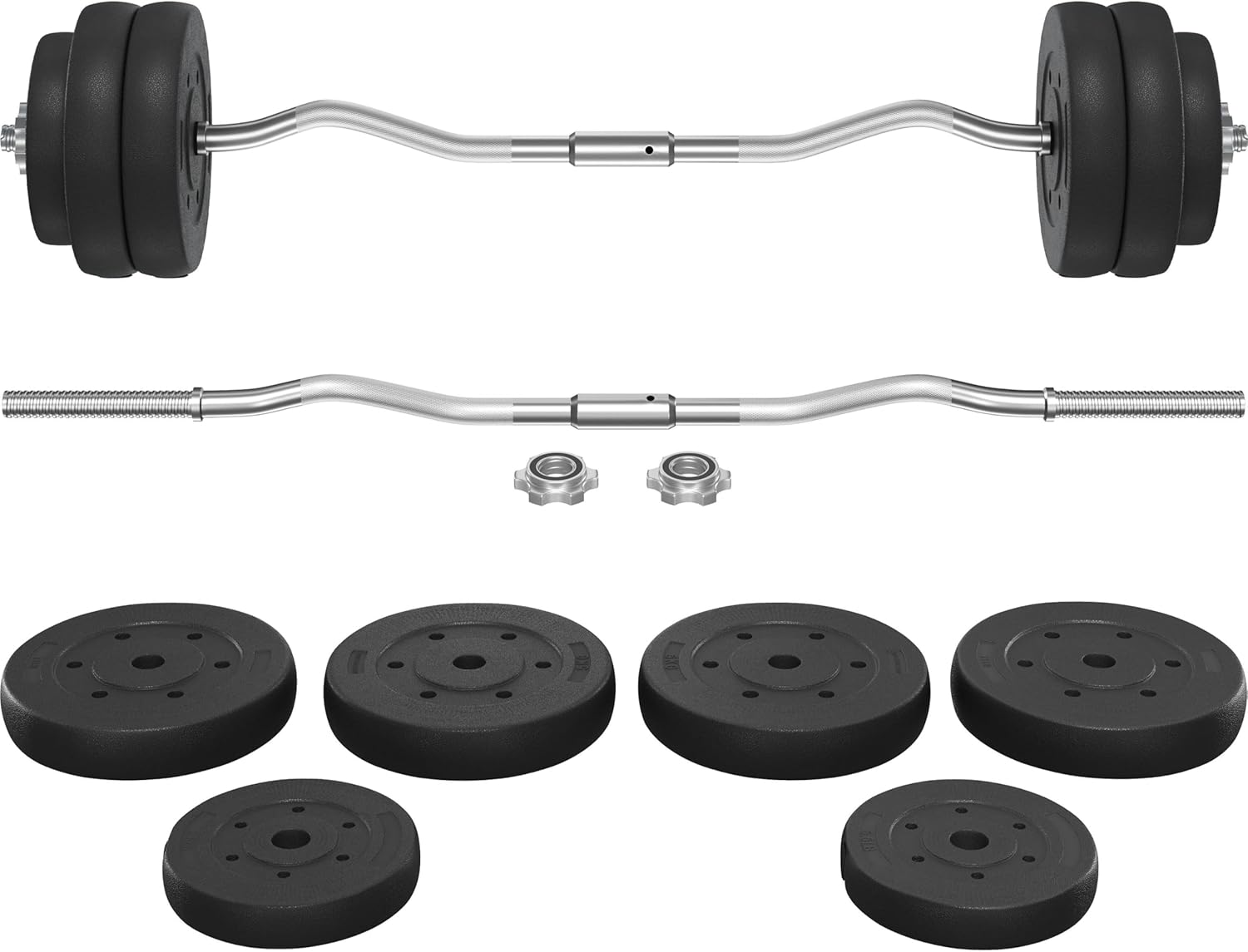 Barbell Weight Set 30KG/25KG/20KG Heavy Strength Training Bars Set Adjustable Dumbbell Weight Bar Home Gym Weight Lifting Training