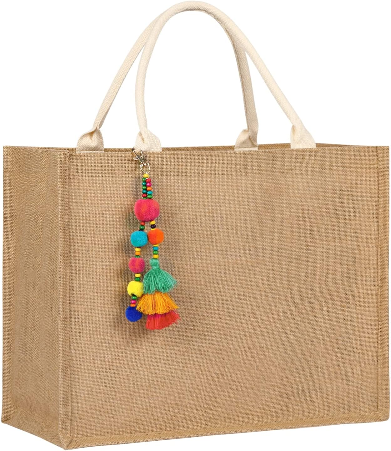 Large Woven Straw Beach Tote Bag – Waterproof, Stylish Travel & Gym Bag