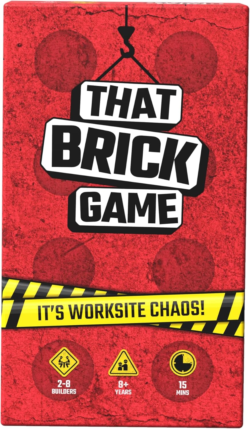 That Brick Game|Tactile Stacking Game with Hazard Cards for Sabotage and Strategy|Easy to Learn, Great for 2-8 People, Portable