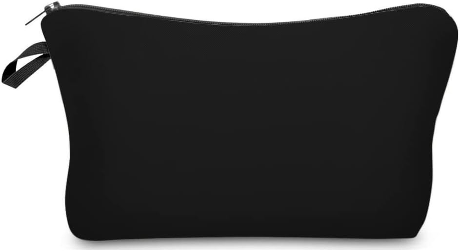 Makeup Case Small, Cosmetic Zipper Bag Waterproof for Solid Black D2-51705