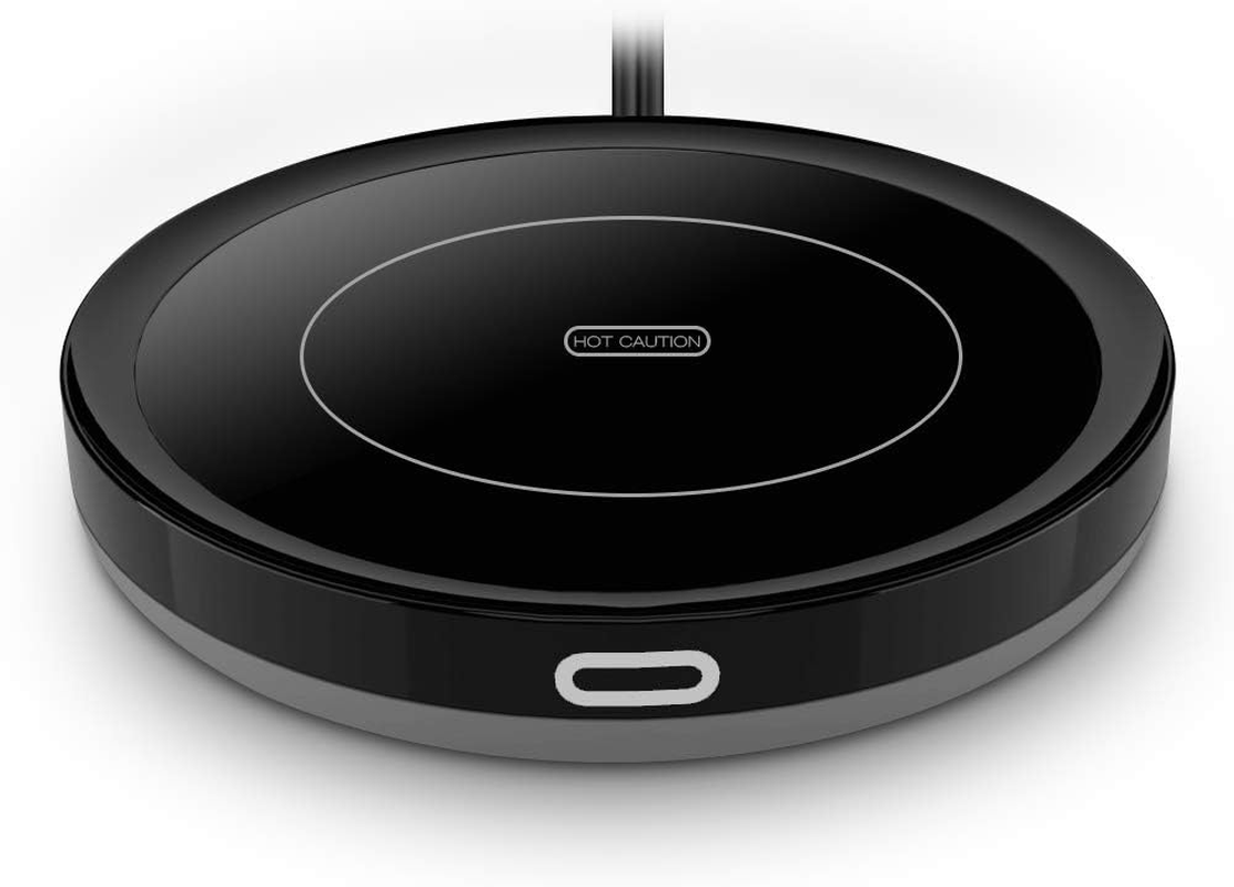 Smart Coffee Warmer, Auto On/Off Gravity-Induction Mug Warmer for Office Desk Use, Candle Wax Cup Warmer Heating Plate (Up to 131F/55C) (Black)