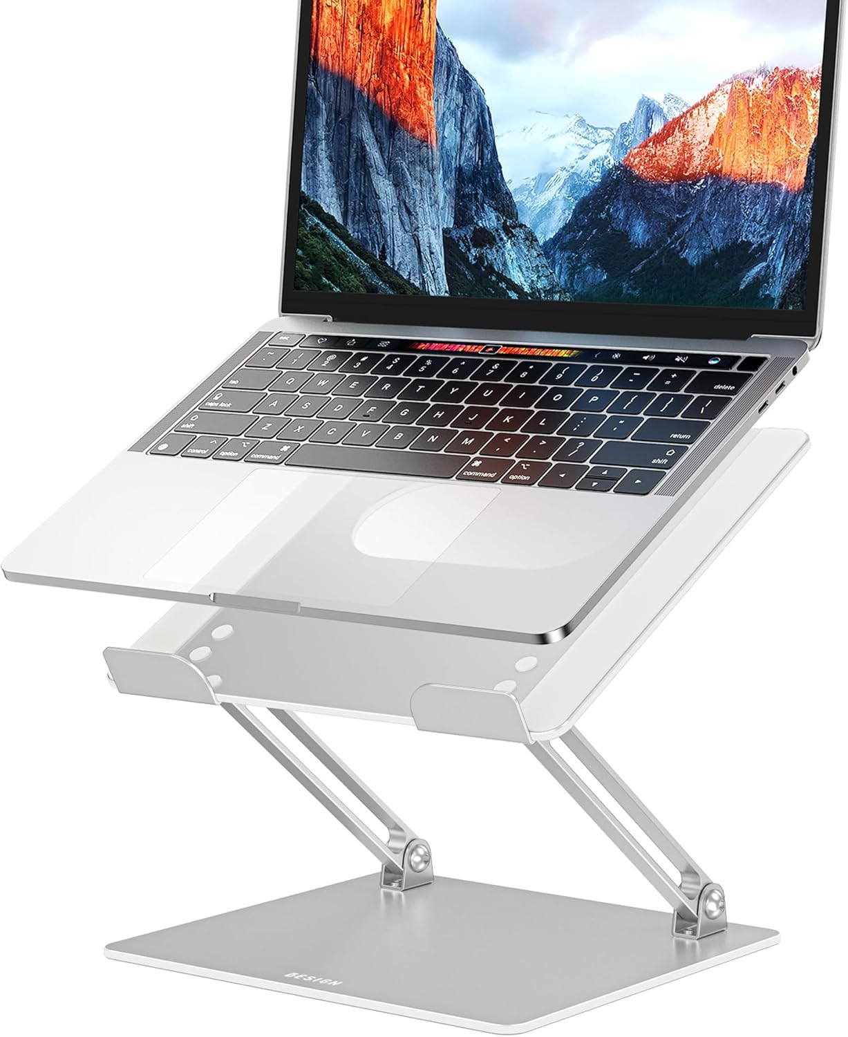 LS10 Aluminum Laptop Stand, Ergonomic Adjustable Notebook Stand, Riser Holder Computer Stand Compatible with Air, Pro, Dell, HP, Lenovo More 10-14