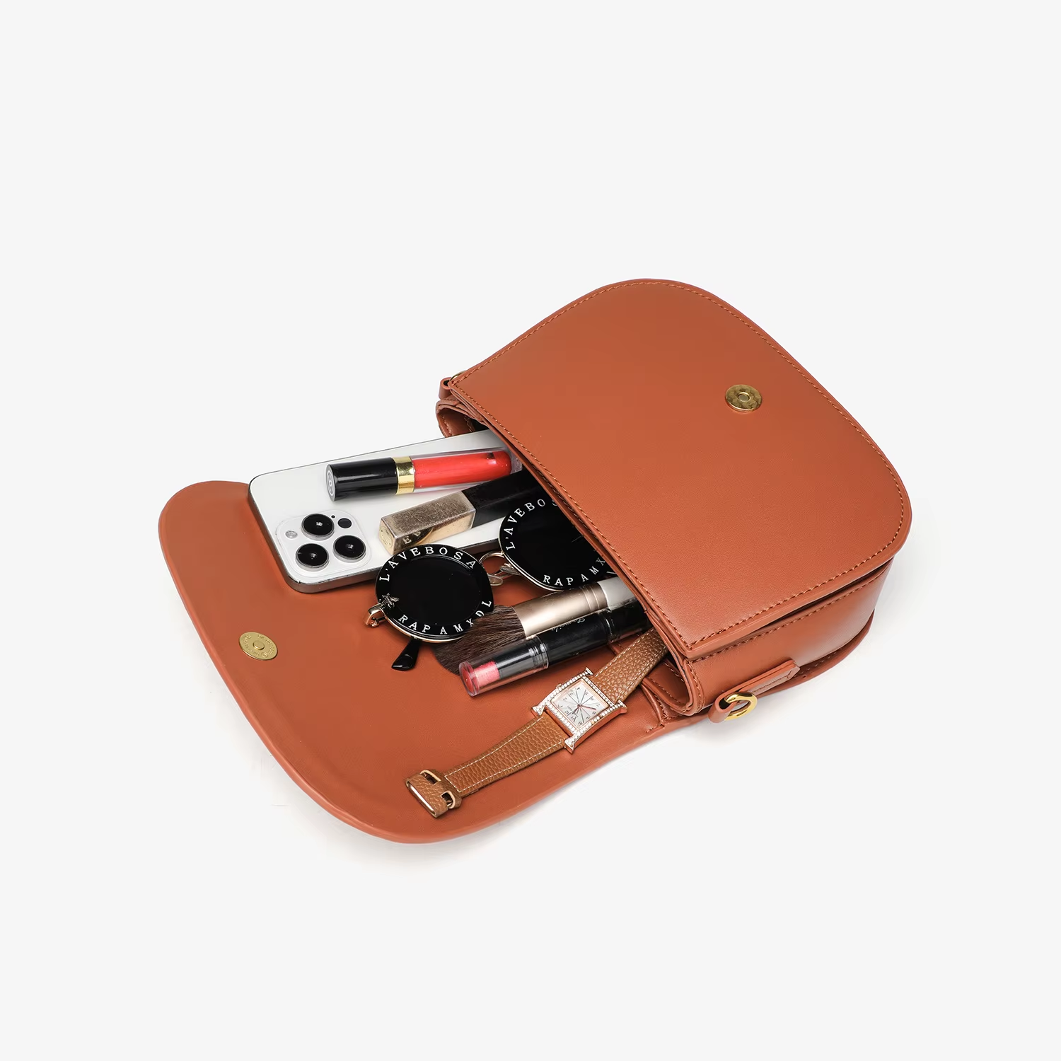 ALC0046 2025PU Leather Small Size Ladies Handbag Classic Crescent Design with Woven Strap Large Capacity