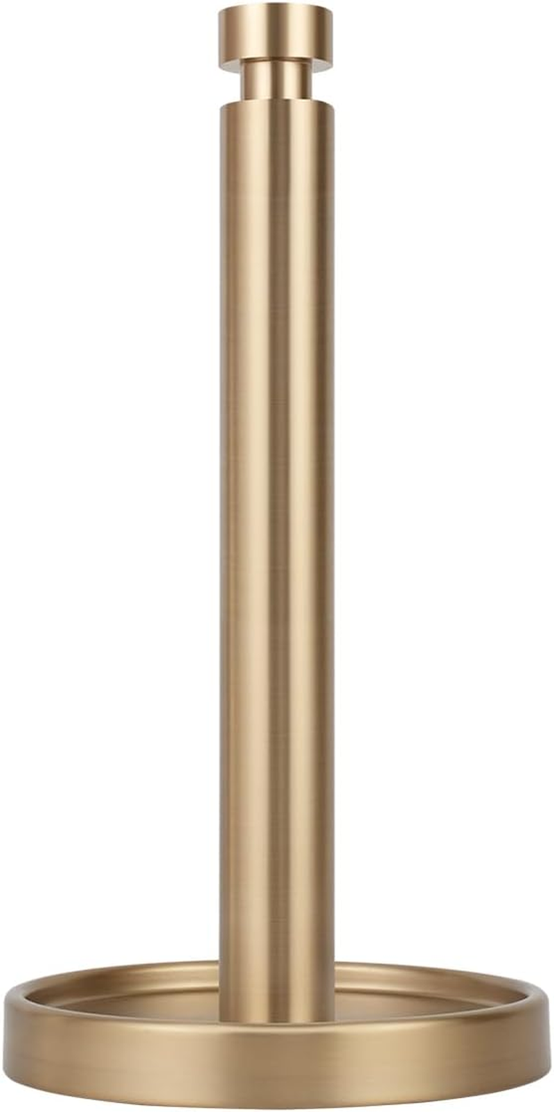 Countertop Paper Towel Stand - Steady and Easy Tear - Fits All Paper Towel Rolls - Warm Gold