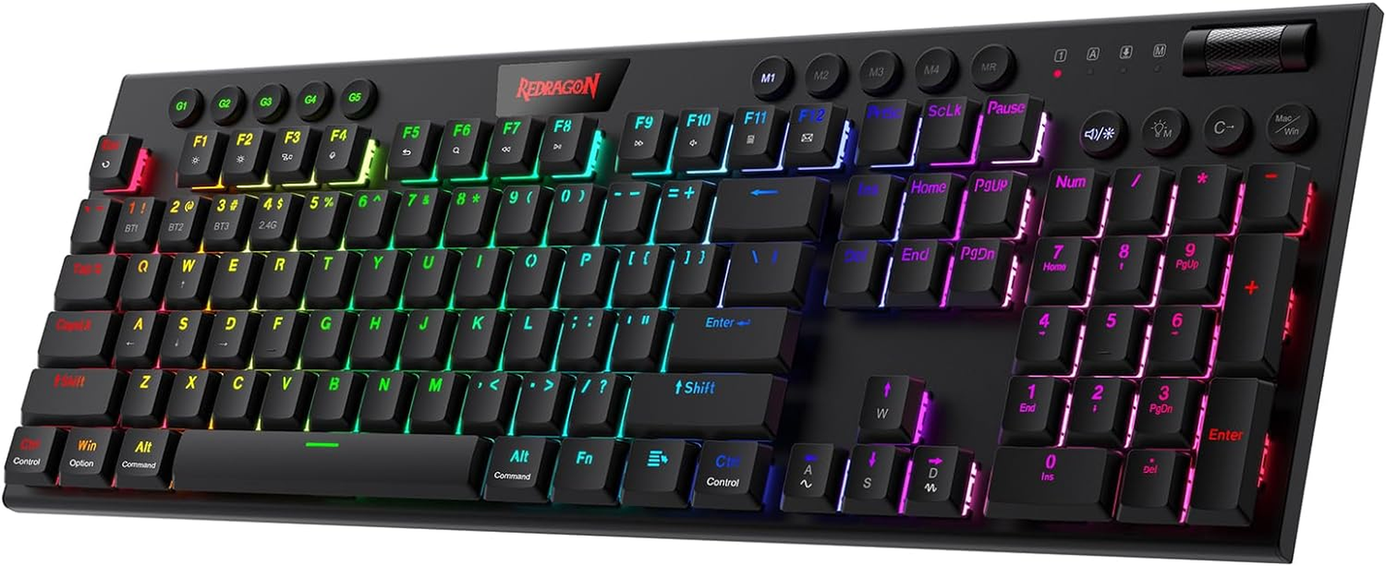 Redragon K619 Horus RGB Mechanical Keyboard, Ultra-Thin Designed Wired Gaming... - Picture 11 of 15