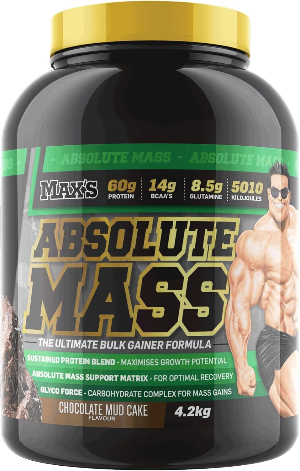 Absolute Mass Chocolate Mud Cake Protein Powder 4.2Kg