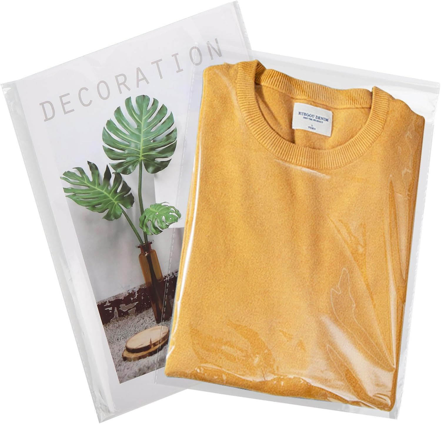 Bolsas de celofan transparentes autosellables de 10 x 13 pulgadas paquete de 100