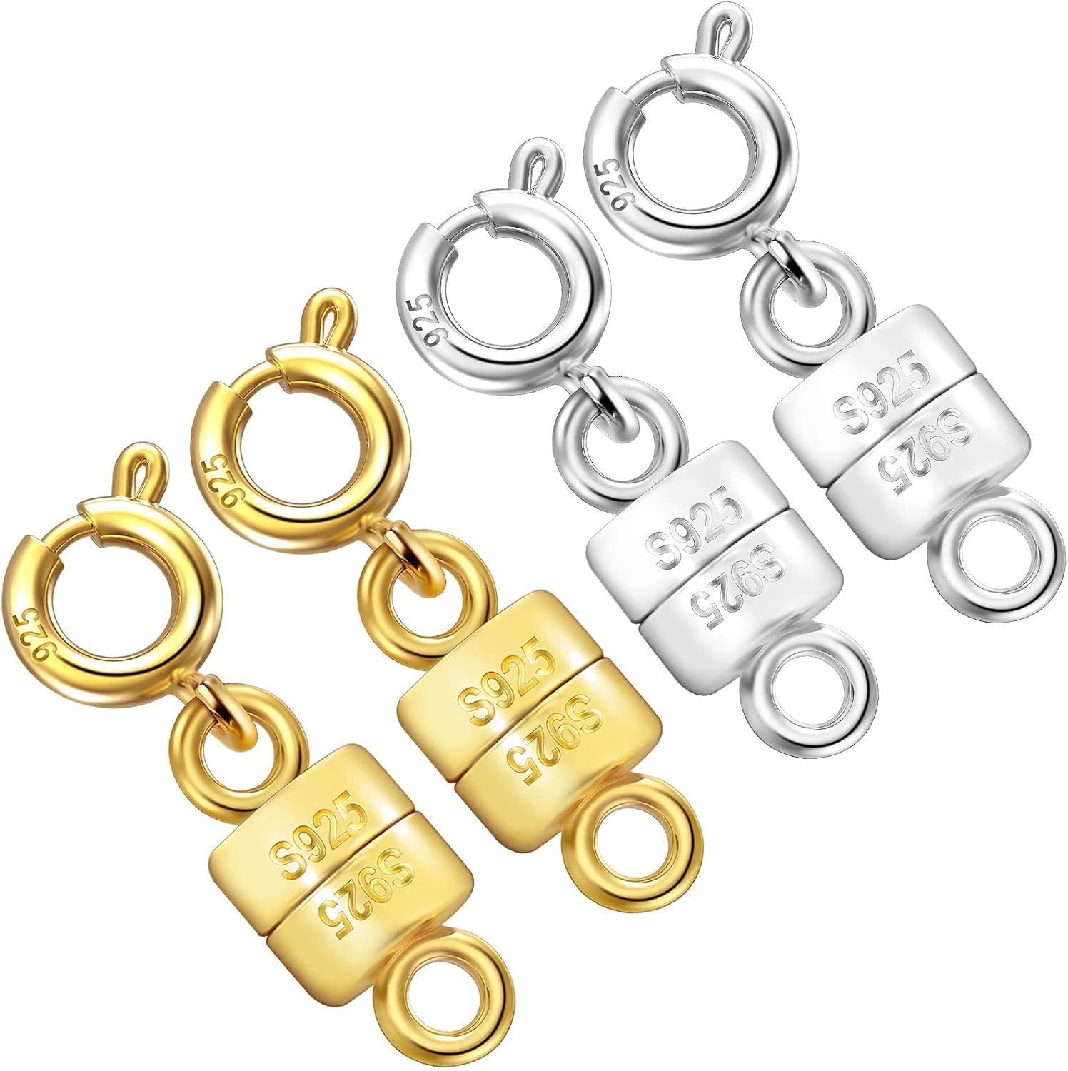 Qulltk 925 Sterling Silver Magnetic Necklace Clasps and Closures,Mini Bracele... - Picture 12 of 18