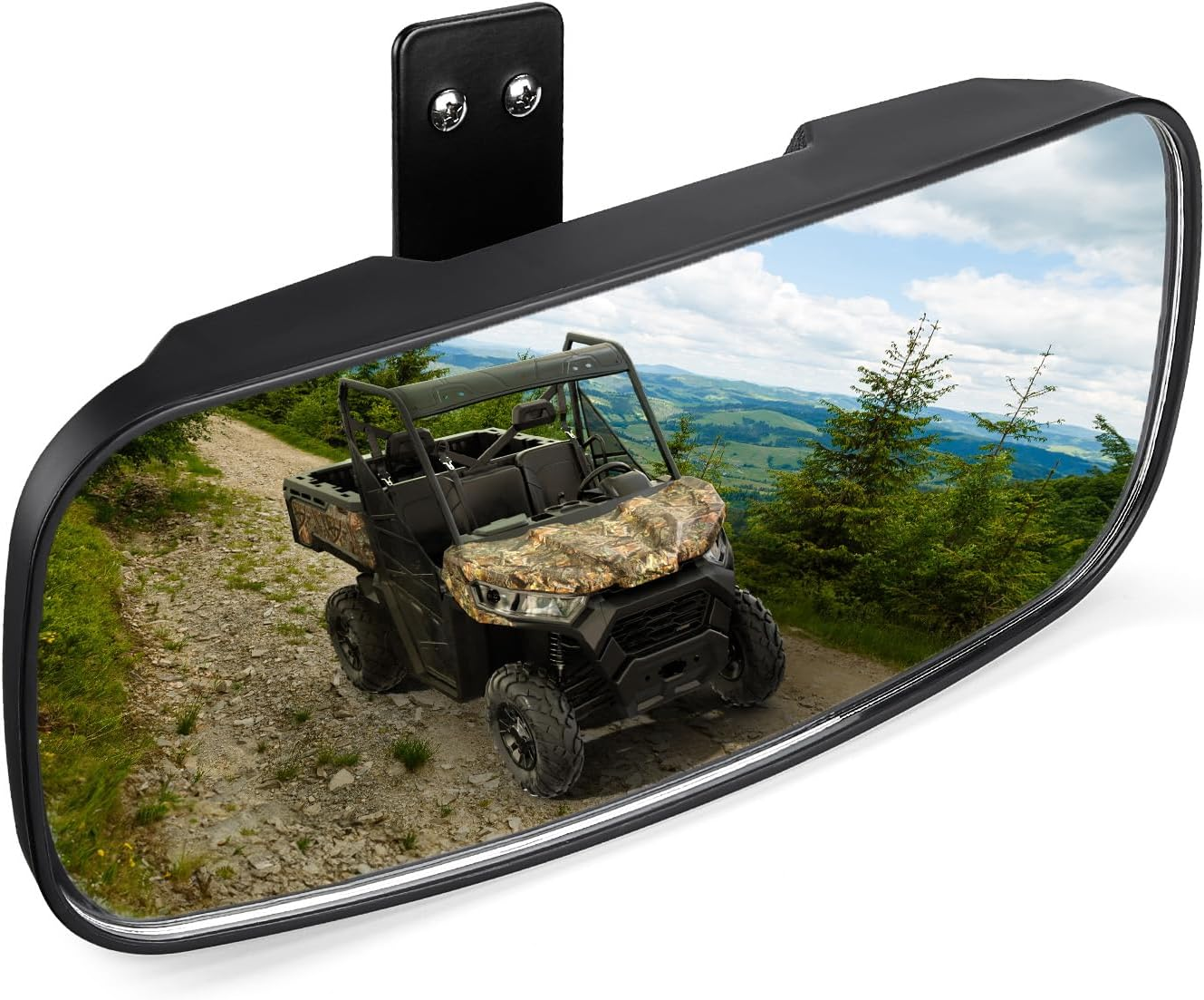 UTV Rear View Mirror Compatible with Polaris Ranger 500 570 900 XP 1000 XP/Crew 2017 2018 2019 2020 2021 2022 2023 2024 2025 Factory Mounting Tab Required Replace OEM#2879969