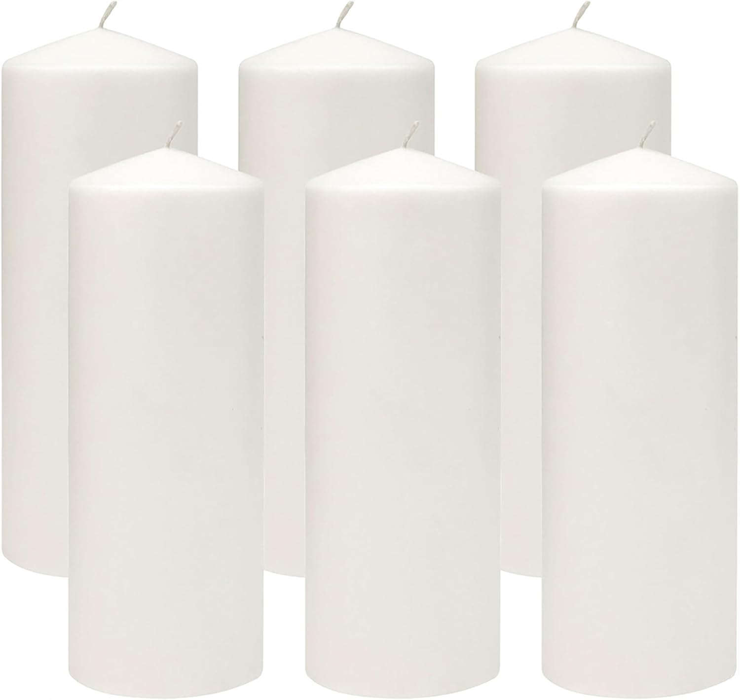 Stonebriar Unscented White Tall Pillar Candles, 80 Hour Burning Candle Pillars, Perfect for Decor, Weddings, Emergencies 3