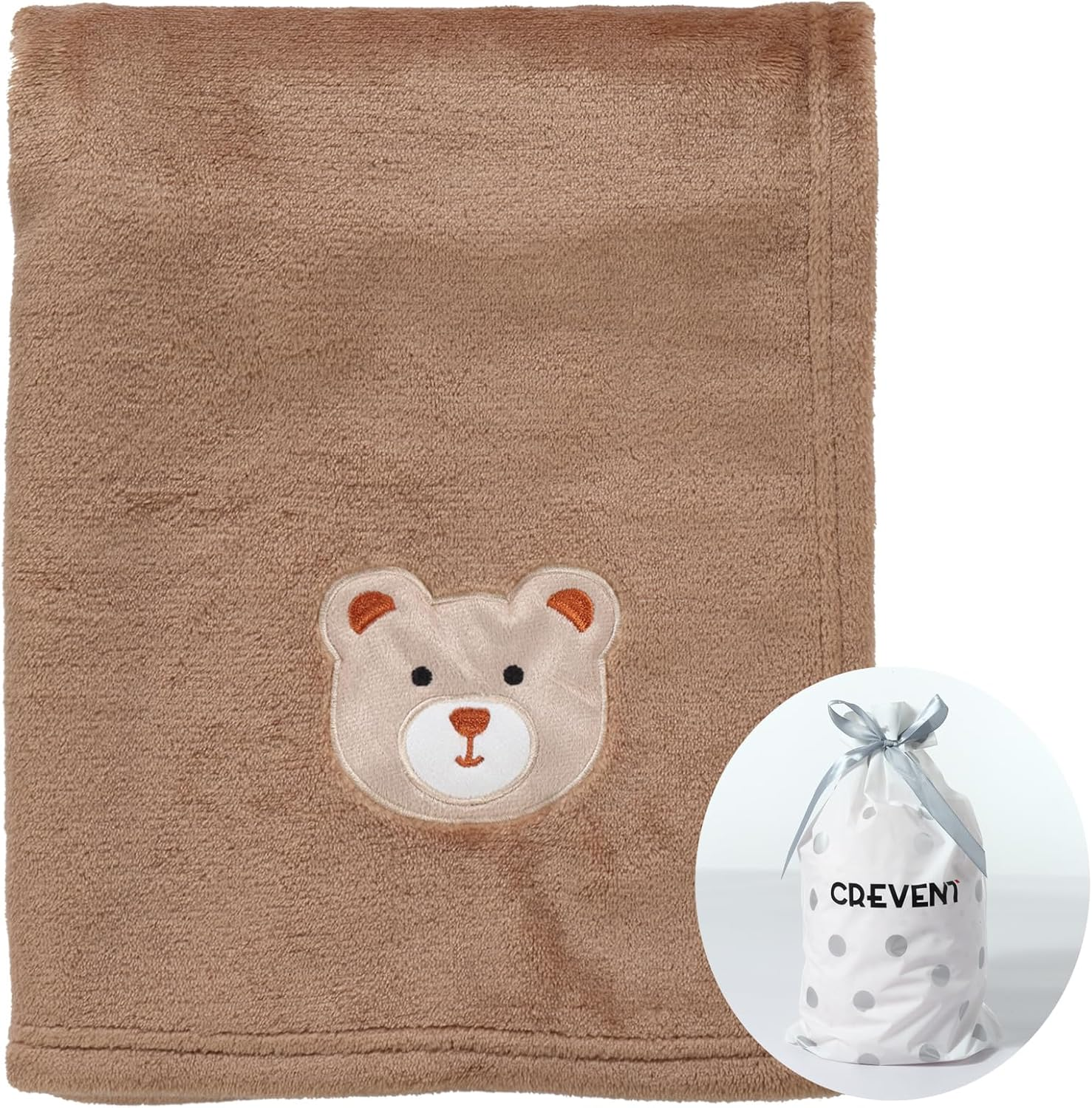 30''X40'' Cute Cozy Fluffy Warm Baby Blanket for Girls Boys Infants Toddlers' Bedding Crib Cot Stroller, Baby Shower Birthday Newborn's Gift - Bear