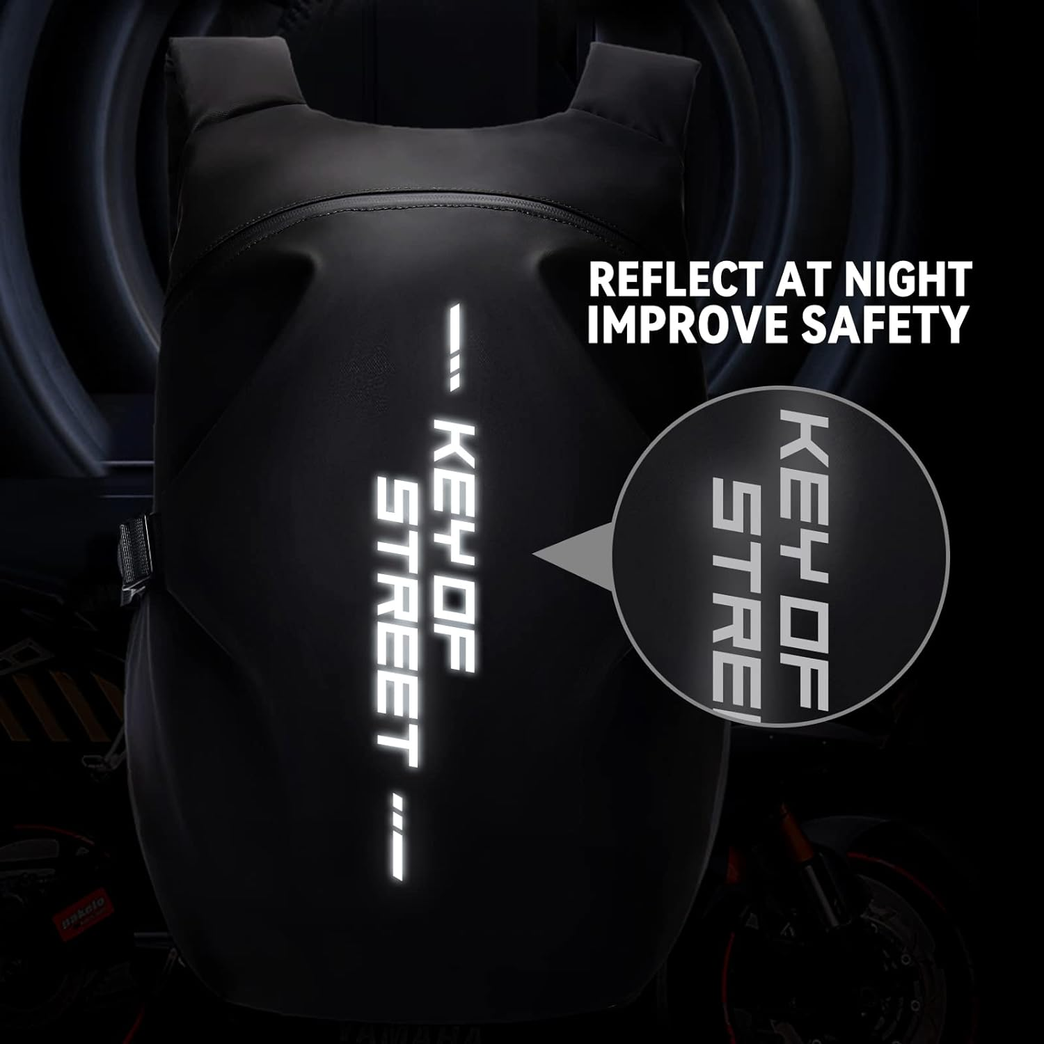 WEPLAN Motorcycle Backpack ,Waterproof Helmet Backpack for Men,Motorcycle Acc... - Picture 7 of 14