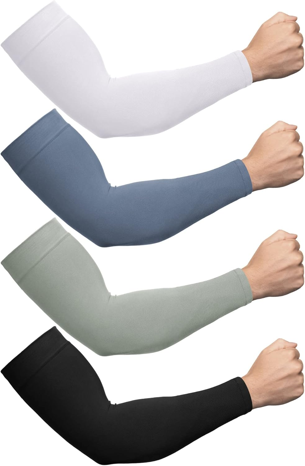 4 Pares De Mangas De Brazo Para Hombres Y Mujeres Proteccion Solar UV Brazos
