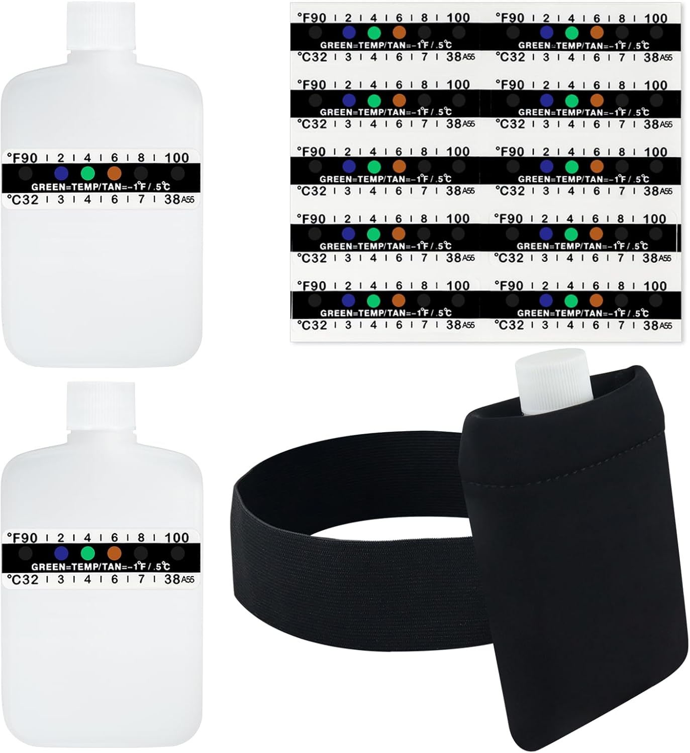 3Oz Urine Test Complete Kit 2 Smaller Translucent Portable Empty Bottle Hidden
