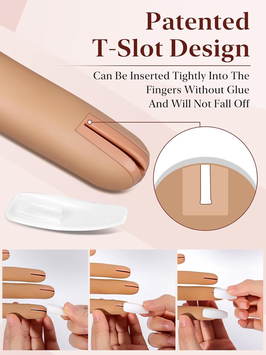 Adonafy Practice Hand for Acrylic Nails - Silicone Nail Practice Hand - Flexi... - Picture 3 of 14